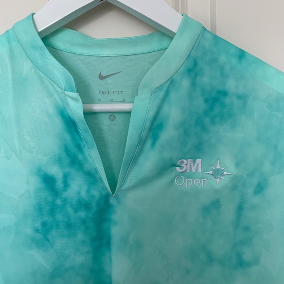 Nike Tops - Nike Womens Dri-Fit Victory Printed Polo Mint Foam/Barely Green